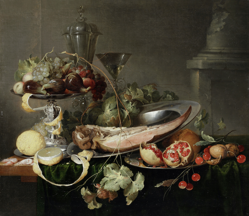 Still Life with fruit and calf’s tongue by Jan Davidsz. De Heem