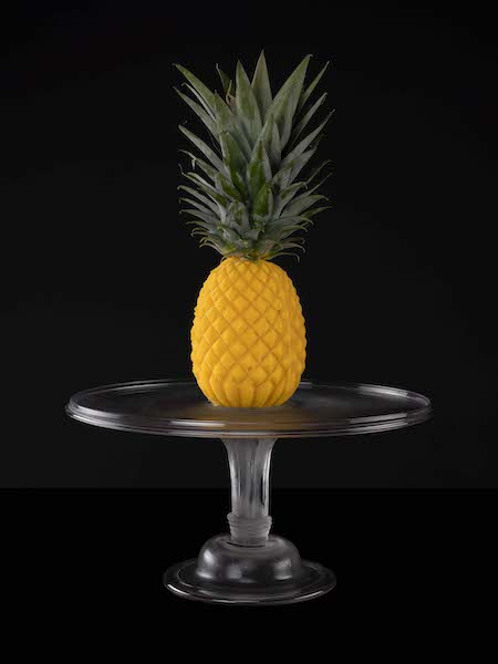 Recreation of pineapple ice cream on a table