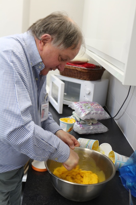 vigorously mix salt and ice into the sorbet